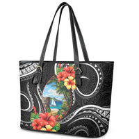 Hafa Adai Guam Leather Tote Bag Guahan Seal Chamorro Stones Tribal