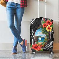 Hafa Adai Guam Luggage Cover Guahan Seal Chamorro Stones Tribal