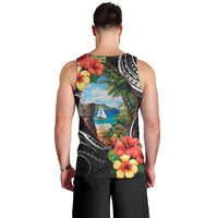 Hafa Adai Guam Men Tank Top Guahan Seal Chamorro Stones Tribal LT9 - Polynesian Pride