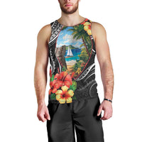 Hafa Adai Guam Men Tank Top Guahan Seal Chamorro Stones Tribal LT9 - Polynesian Pride