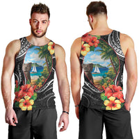 Hafa Adai Guam Men Tank Top Guahan Seal Chamorro Stones Tribal LT9 - Polynesian Pride