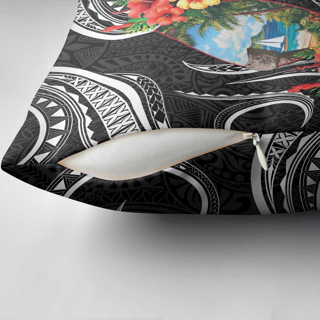 Hafa Adai Guam Pillow Cover Guahan Seal Chamorro Stones Tribal - Polynesian Pride