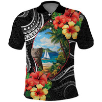 Hafa Adai Guam Polo Shirt Guahan Seal Chamorro Stones Tribal
