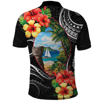 Hafa Adai Guam Polo Shirt Guahan Seal Chamorro Stones Tribal