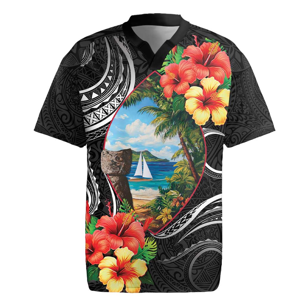 Hafa Adai Guam Rugby Jersey Guahan Seal Chamorro Stones Tribal