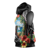 Hafa Adai Guam Sleeveless Hoodie Guahan Seal Chamorro Stones Tribal - Polynesian Pride