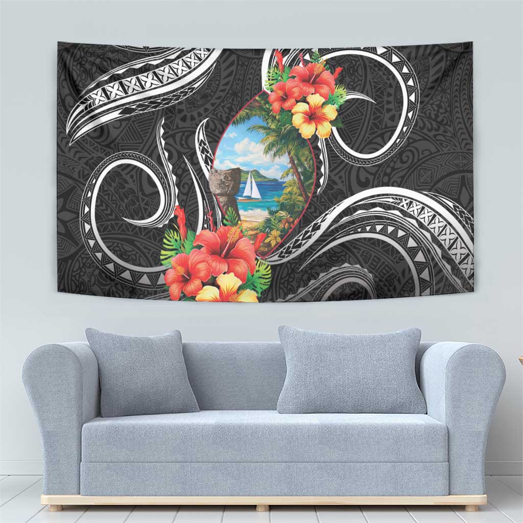 Hafa Adai Guam Tapestry Guahan Seal Chamorro Stones Tribal