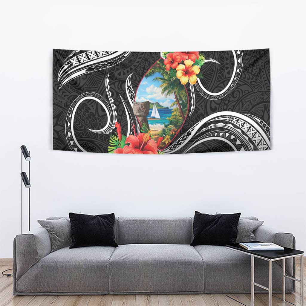 Hafa Adai Guam Tapestry Guahan Seal Chamorro Stones Tribal