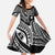 Hafa Adai Guam Inspired Tattoo Family Matching Off Shoulder Maxi Dress and Hawaiian Shirt