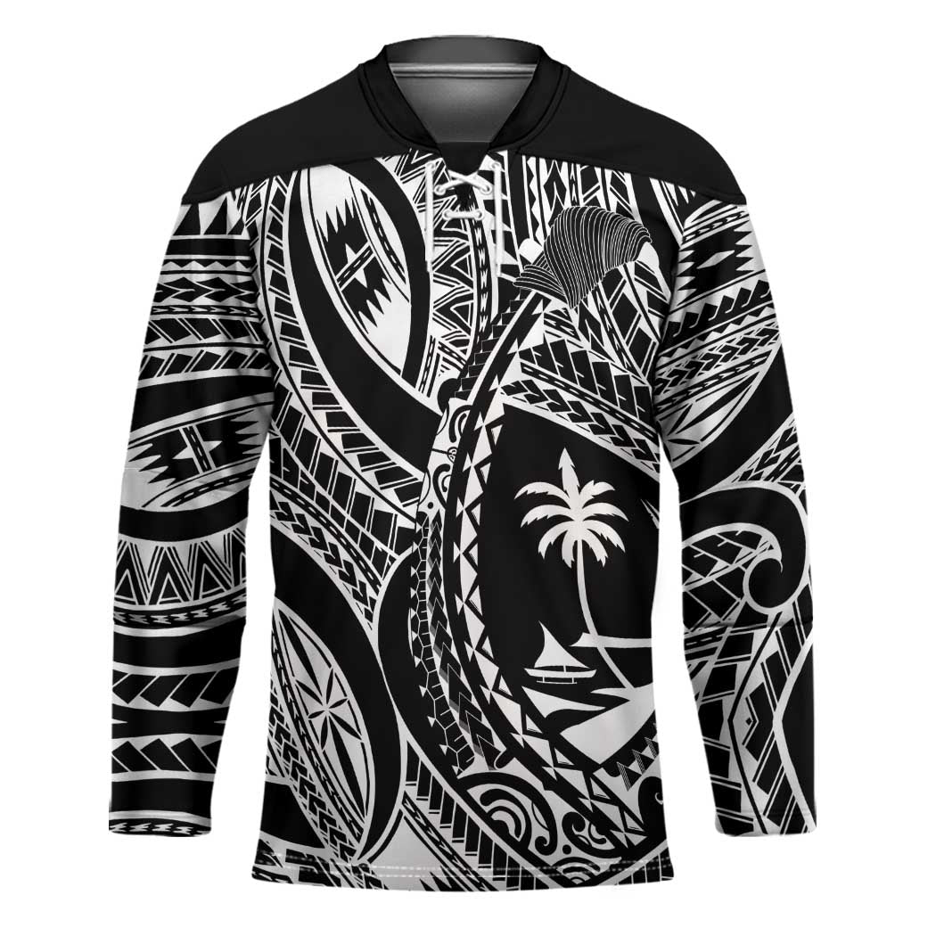 Hafa Adai Guam Inspired Tattoo Hockey Jersey - Polynesian Pride