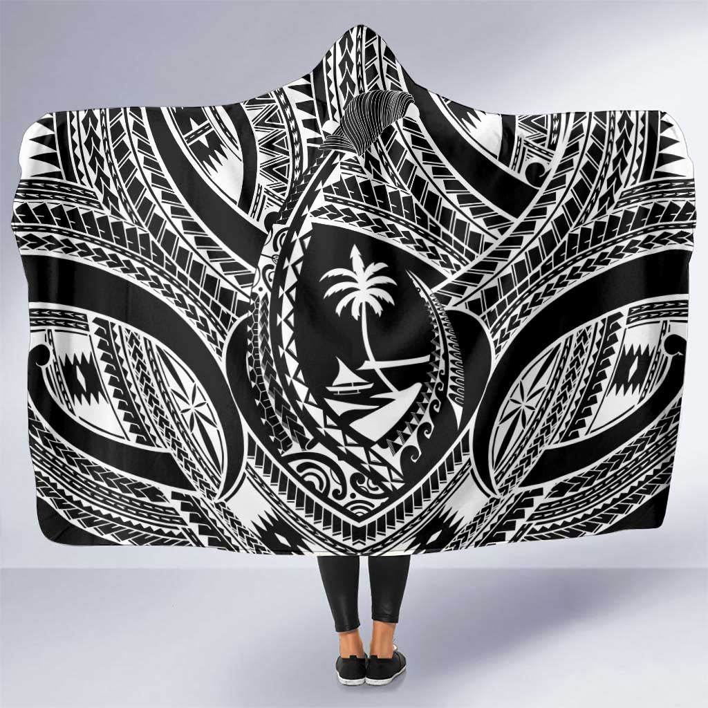 Hafa Adai Guam Inspired Tattoo Hooded Blanket