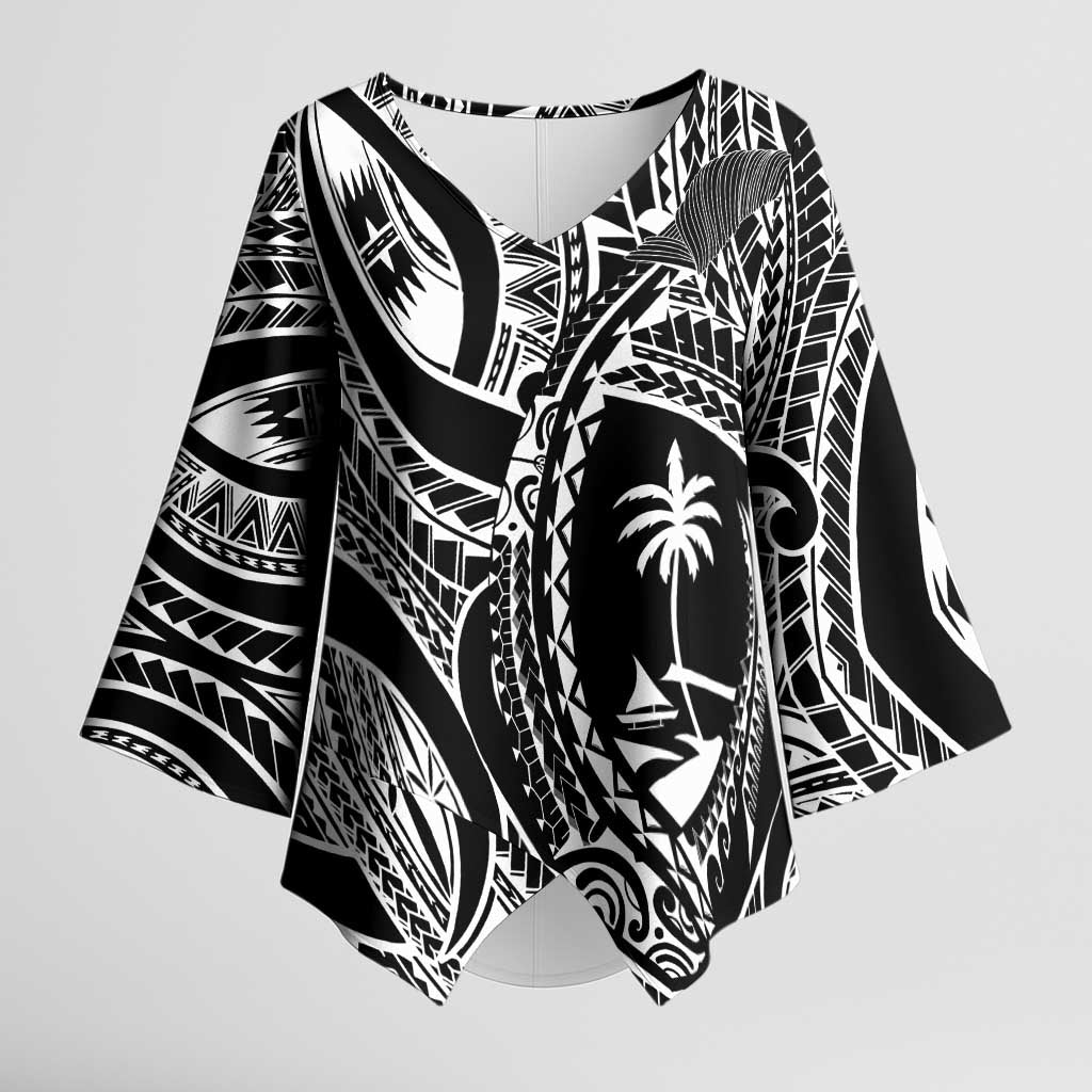 Hafa Adai Guam Inspired Tattoo Kimono Sleeve Blouse - Polynesian Pride