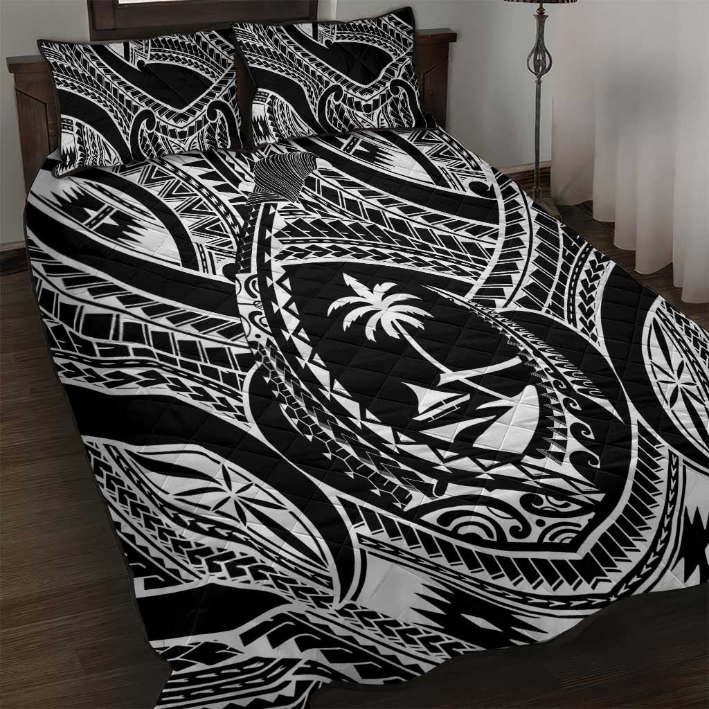 Hafa Adai Guam Inspired Tattoo Quilt Bed Set