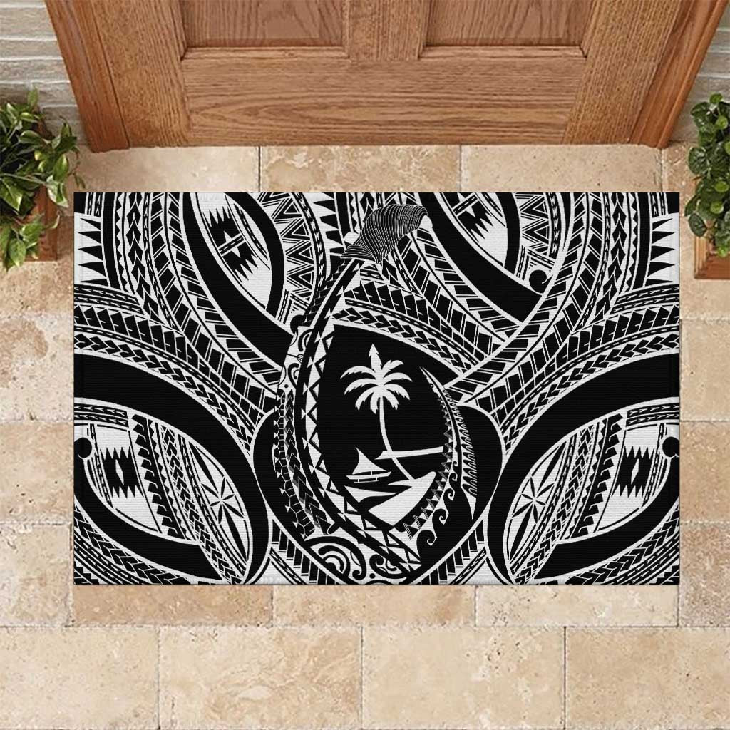 Hafa Adai Guam Inspired Tattoo Rubber Doormat