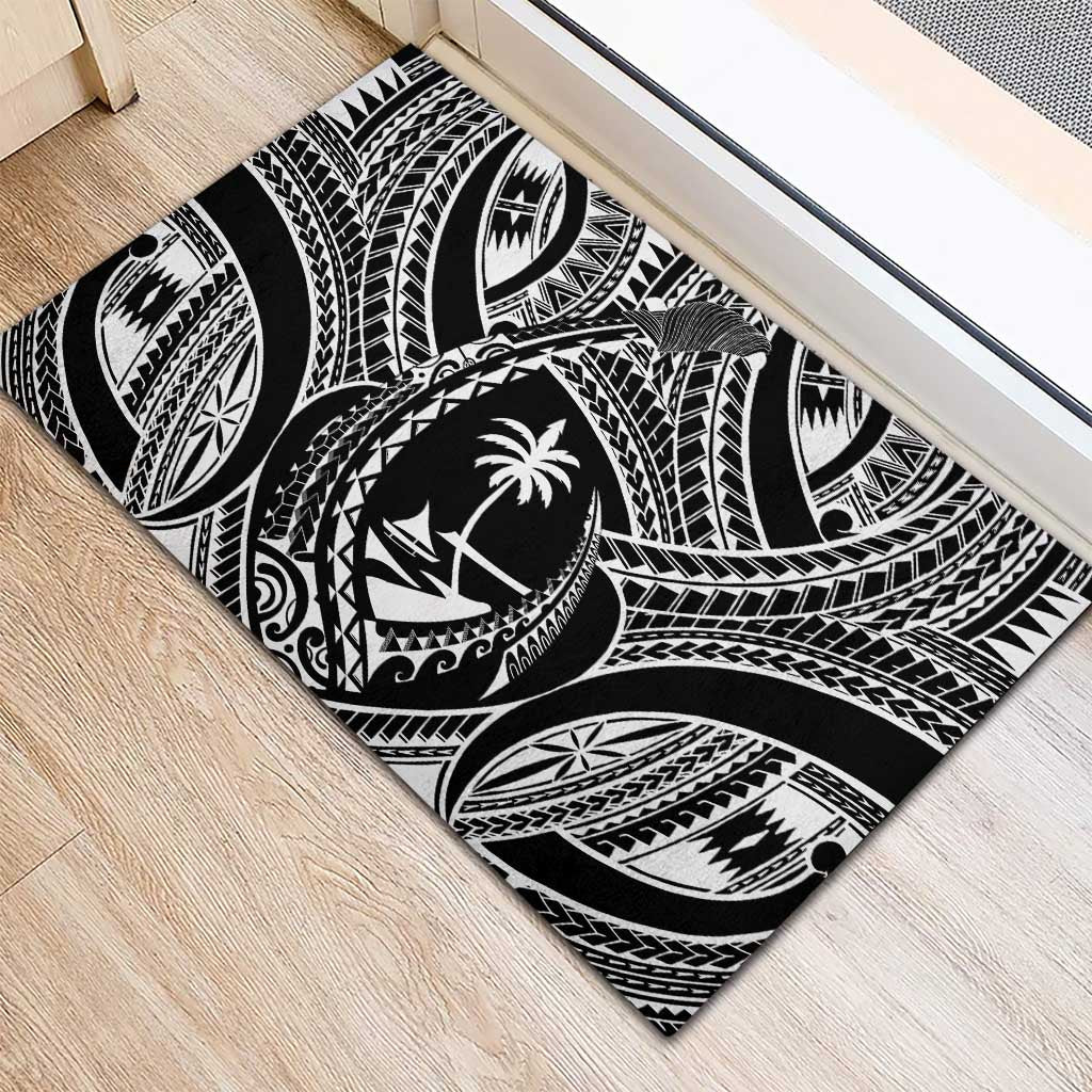 Hafa Adai Guam Inspired Tattoo Rubber Doormat