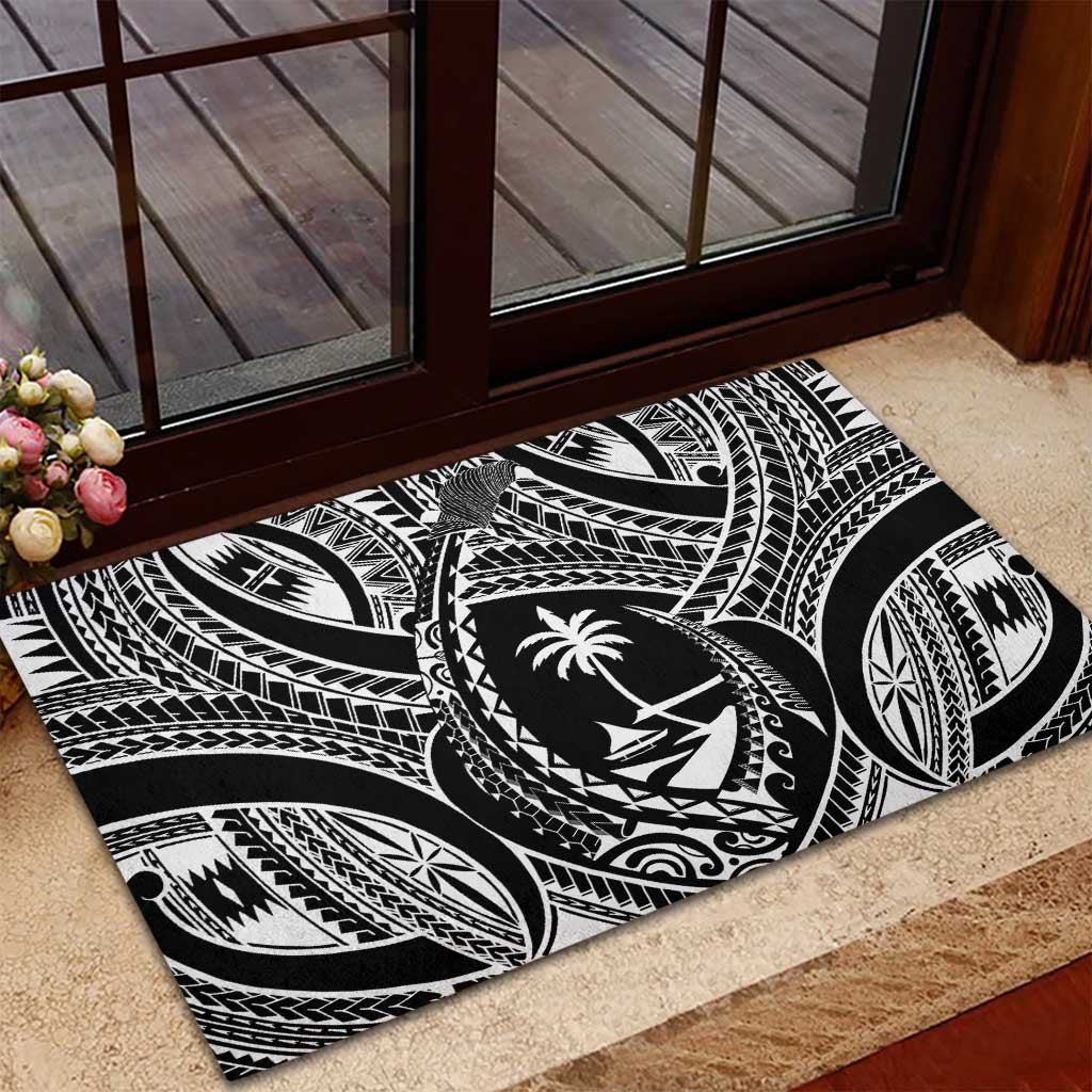 Hafa Adai Guam Inspired Tattoo Rubber Doormat