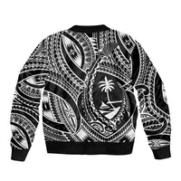 Hafa Adai Guam Inspired Tattoo Sleeve Zip Bomber Jacket