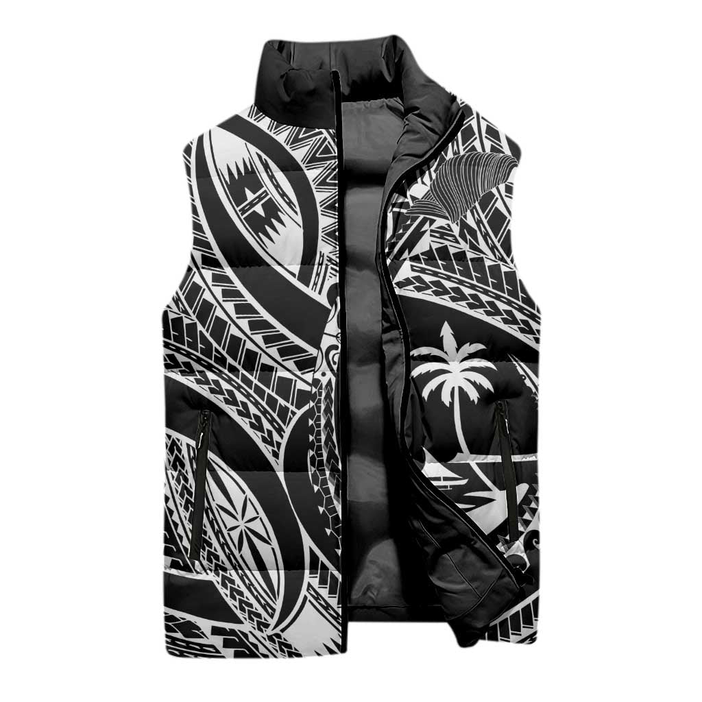 Hafa Adai Guam Inspired Tattoo Sleeveless Puffer Jacket LT9 - Polynesian Pride