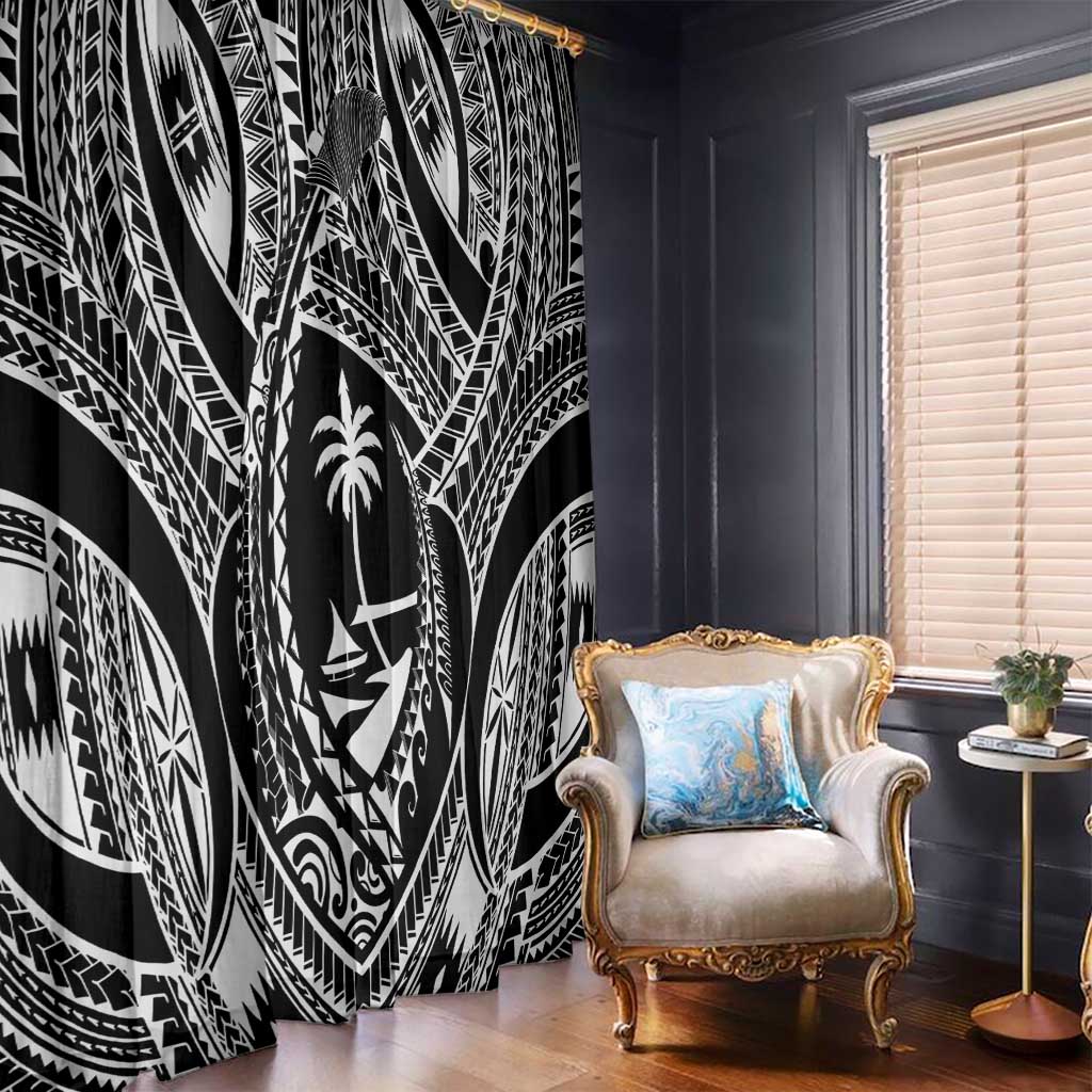 Hafa Adai Guam Inspired Tattoo Window Curtain
