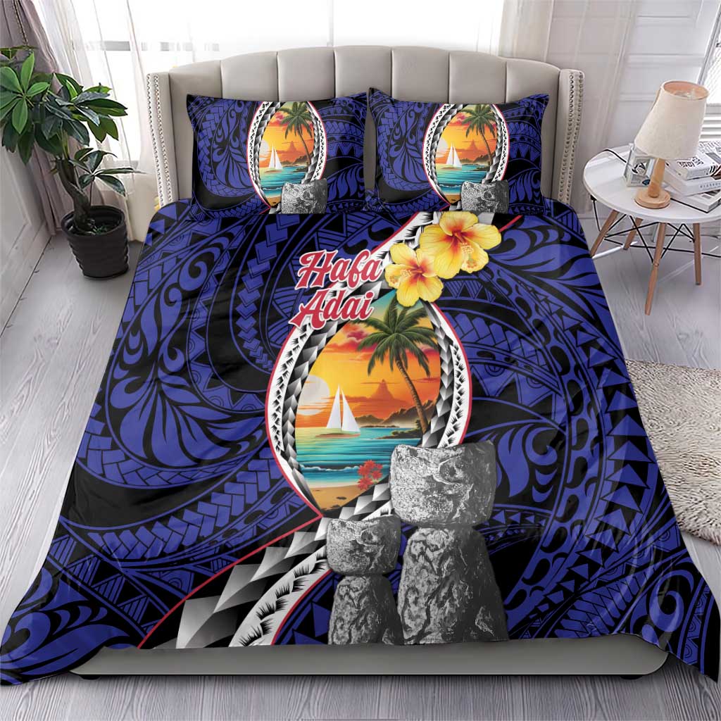 Hafa Adai Guam Seal Latte Stones Artwork Bedding Set