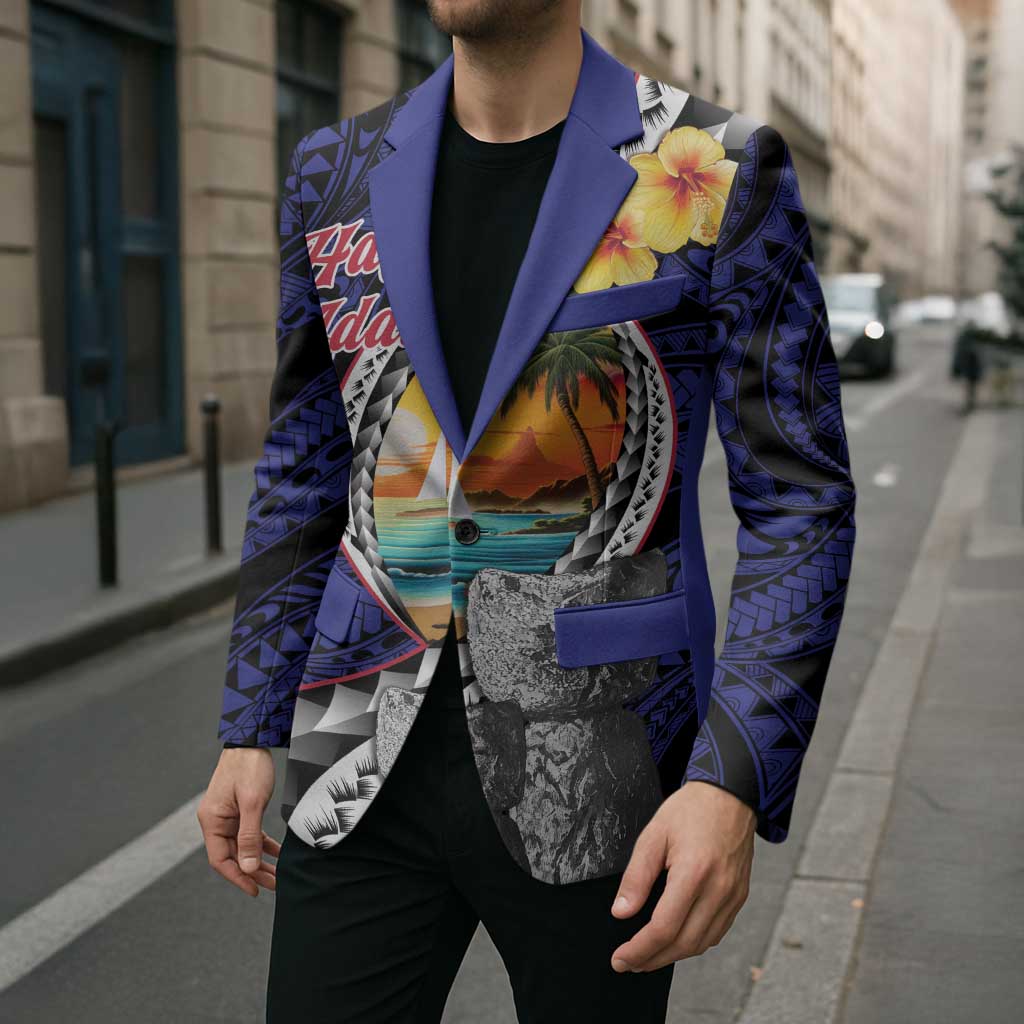 Hafa Adai Guam Seal Latte Stones Artwork Blazer - Polynesian Pride