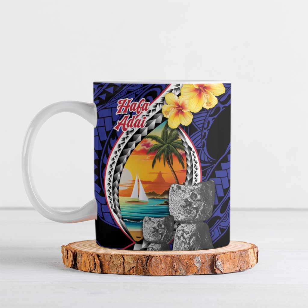 Hafa Adai Guam Seal Latte Stones Artwork Ceramic Mug - Polynesian Pride