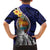 Hafa Adai Guam Seal Latte Stones Artwork Family Matching Off Shoulder Maxi Dress and Hawaiian Shirt