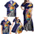 Hafa Adai Guam Seal Latte Stones Artwork Family Matching Off Shoulder Maxi Dress and Hawaiian Shirt