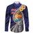 Hafa Adai Guam Seal Latte Stones Artwork Family Matching Off Shoulder Maxi Dress and Hawaiian Shirt