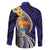 Hafa Adai Guam Seal Latte Stones Artwork Family Matching Off Shoulder Maxi Dress and Hawaiian Shirt