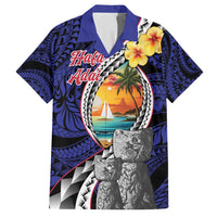 Hafa Adai Guam Seal Latte Stones Artwork Family Matching Tank Maxi Dress and Hawaiian Shirt