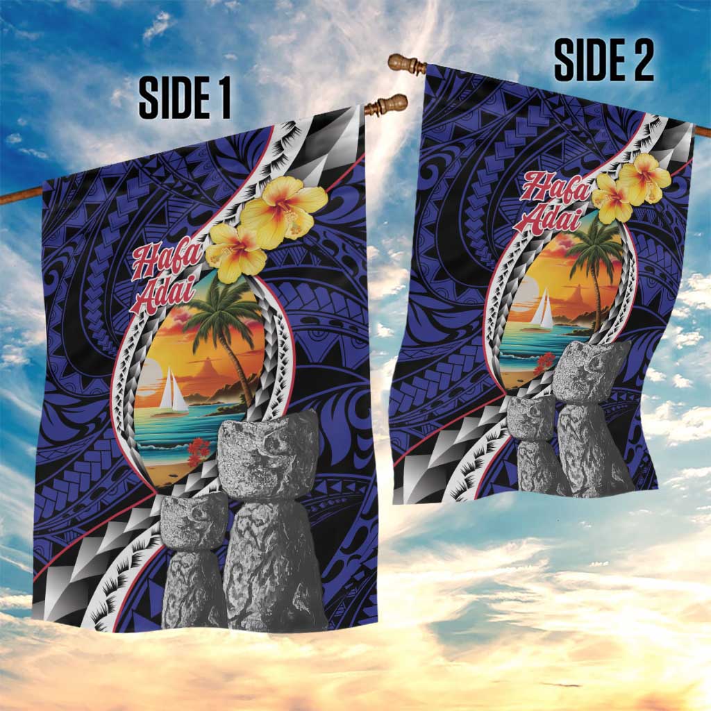 Hafa Adai Guam Seal Latte Stones Artwork Garden Flag