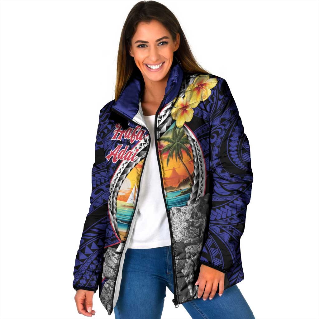 Hafa Adai Guam Seal Latte Stones Artwork Padded Jacket - Polynesian Pride