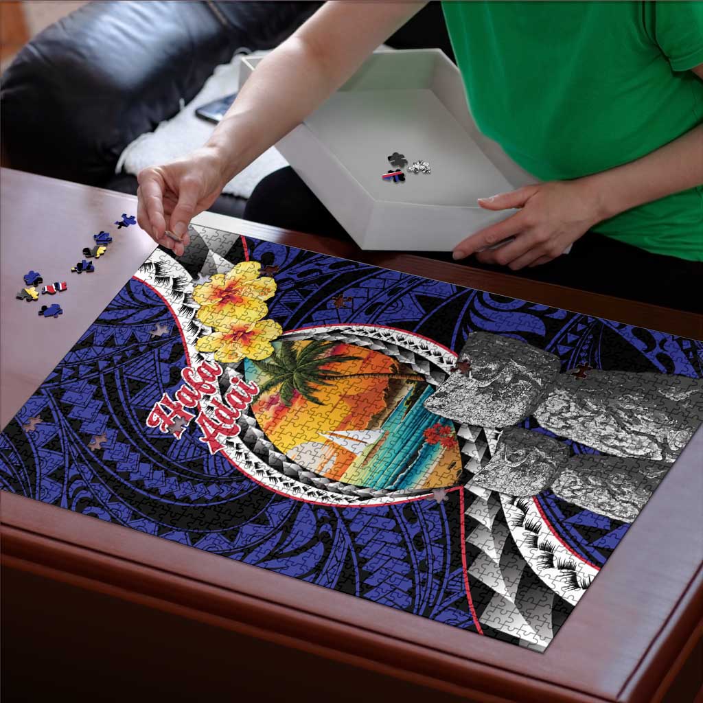 Hafa Adai Guam Seal Latte Stones Artwork Puzzle - Polynesian Pride