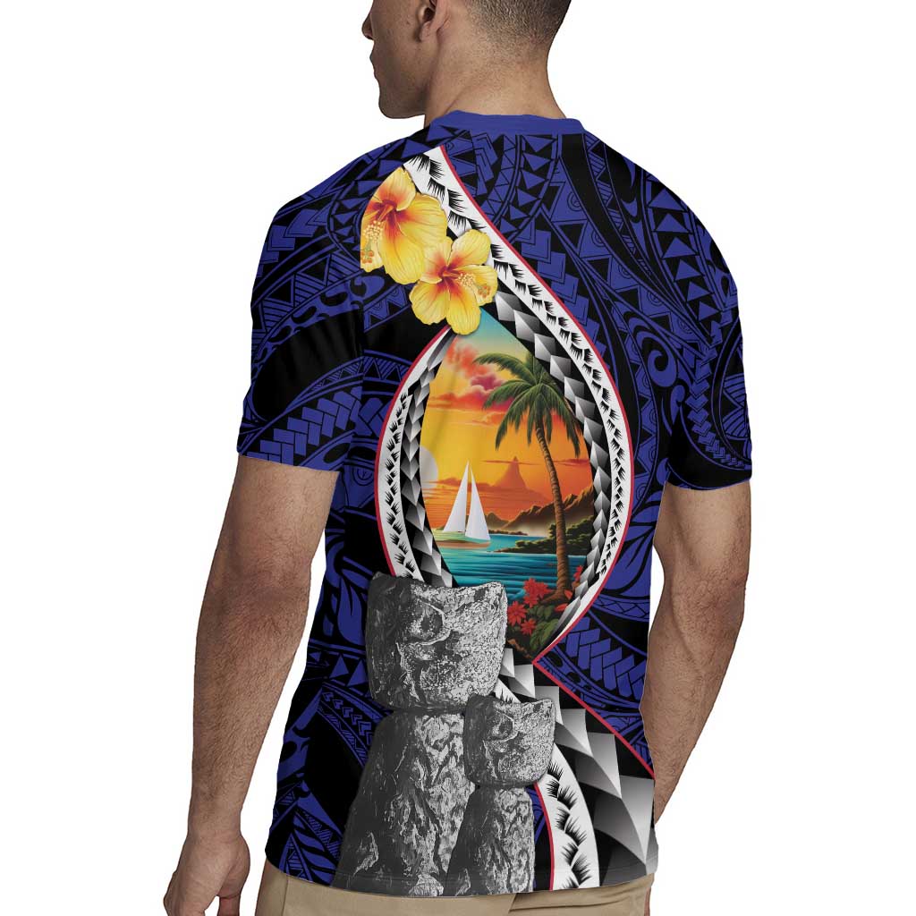 Hafa Adai Guam Seal Latte Stones Artwork Rugby Jersey