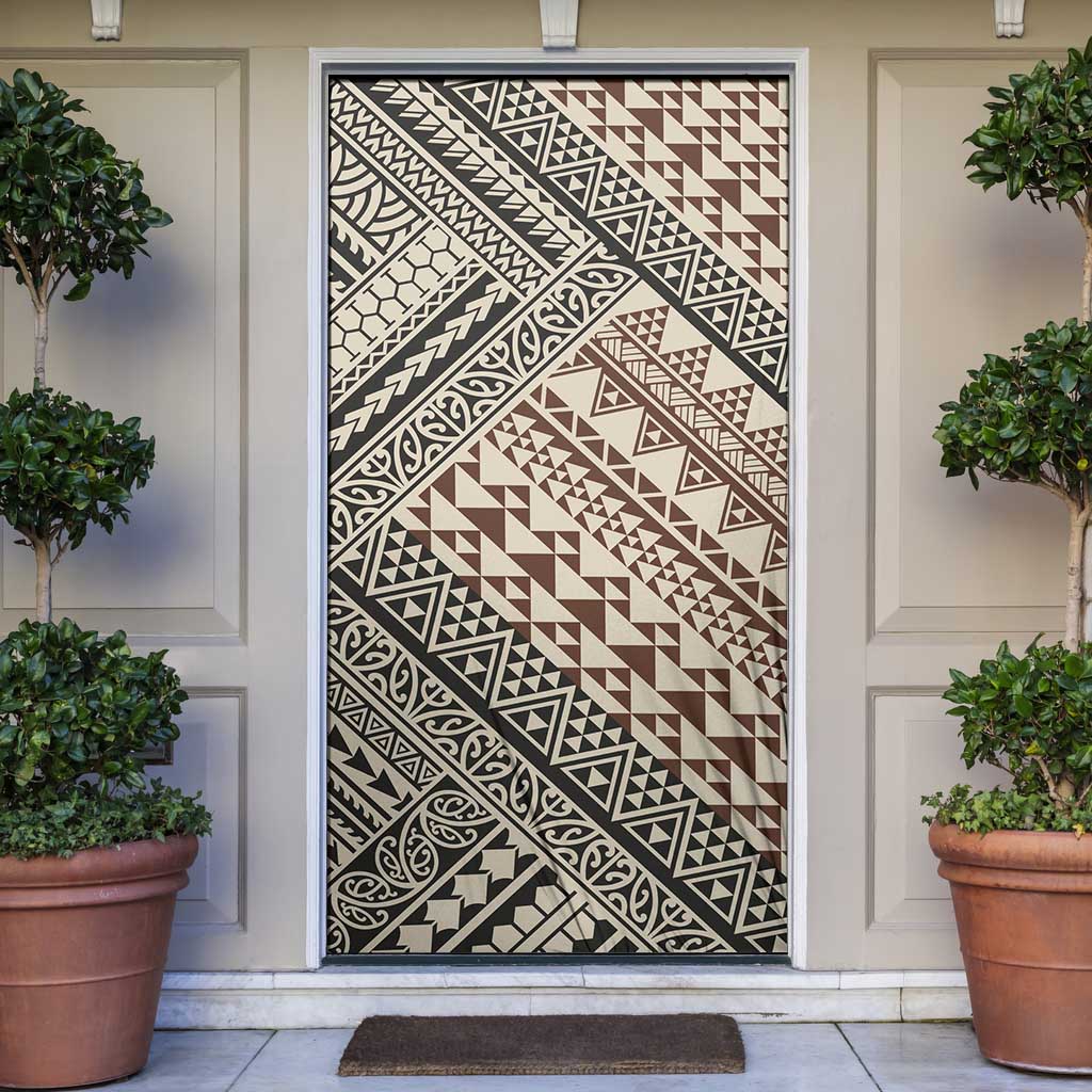Niho Taniwha Kowhaiwhai Door Cover - Polynesian Pride