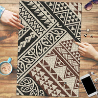 Niho Taniwha Kowhaiwhai Puzzle LT9 Beige - Polynesian Pride