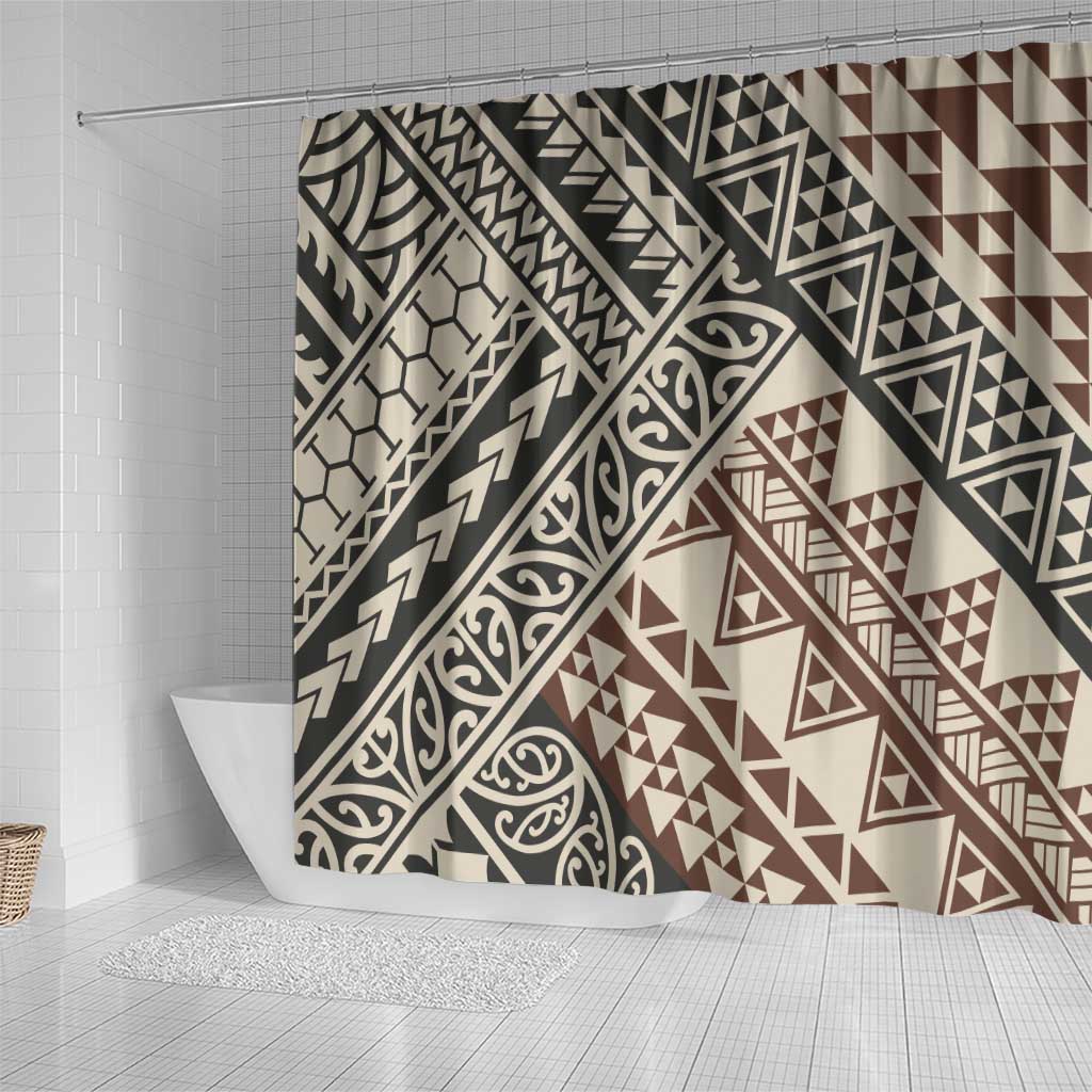 Niho Taniwha Kowhaiwhai Shower Curtain