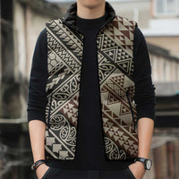 Niho Taniwha Kowhaiwhai Sleeveless Puffer Jacket - Polynesian Pride