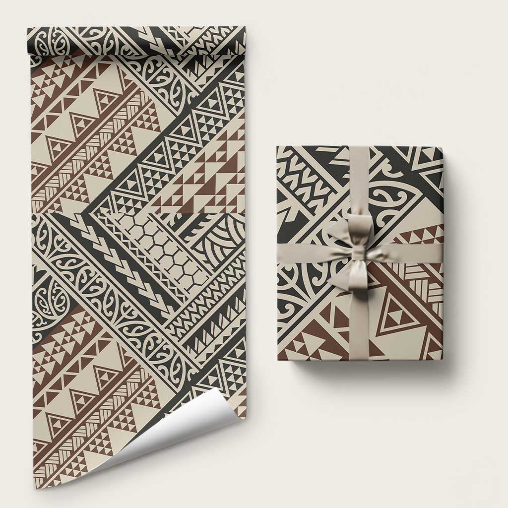 Niho Taniwha Kowhaiwhai Wrapping Paper - Polynesian Pride