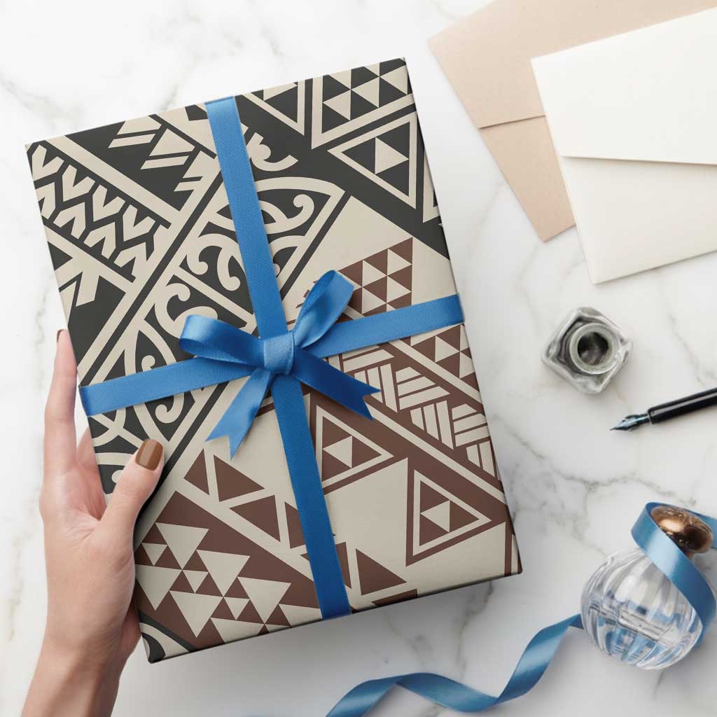 Niho Taniwha Kowhaiwhai Wrapping Paper - Polynesian Pride