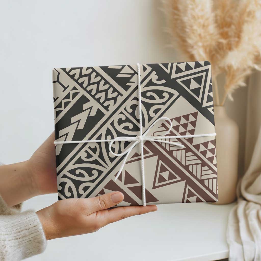 Niho Taniwha Kowhaiwhai Wrapping Paper - Polynesian Pride