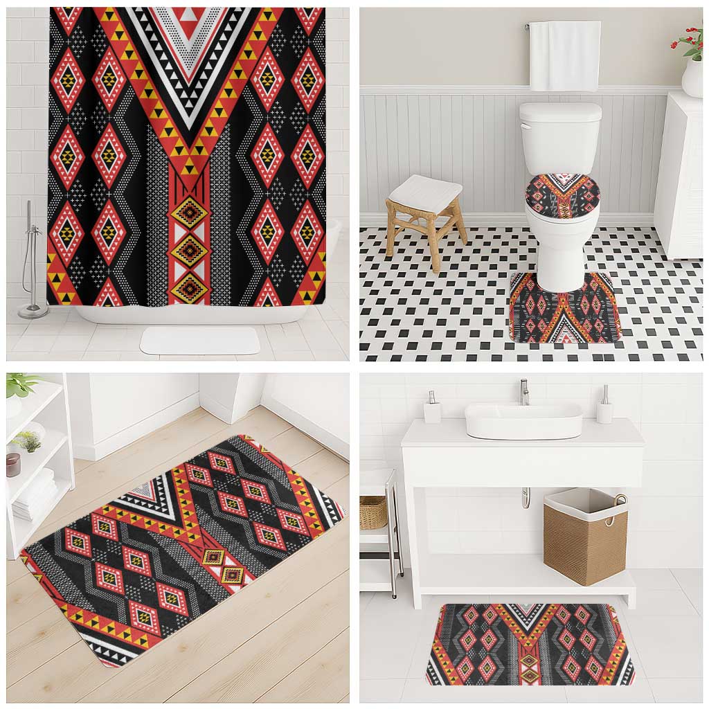 Niho Taniwha Taniko Motif Bathroom Set - Polynesian Pride