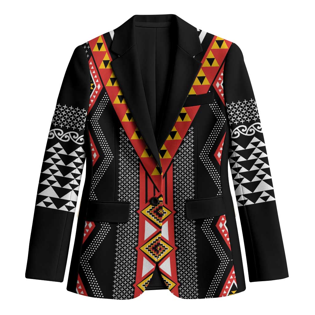 Niho Taniwha Taniko Motif Blazer - Polynesian Pride
