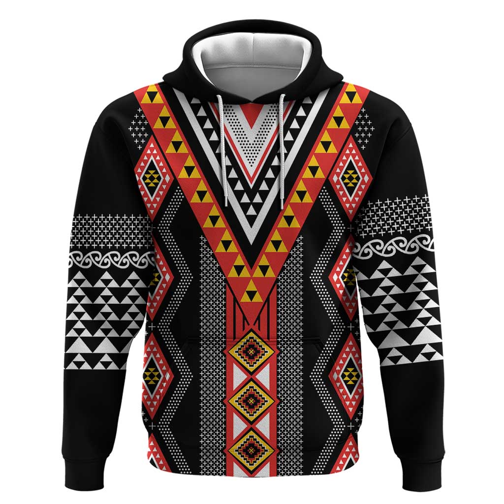 Niho Taniwha Taniko Motif Hoodie
