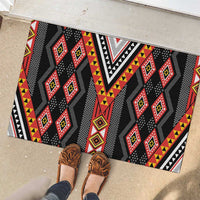 Niho Taniwha Taniko Motif Rubber Doormat