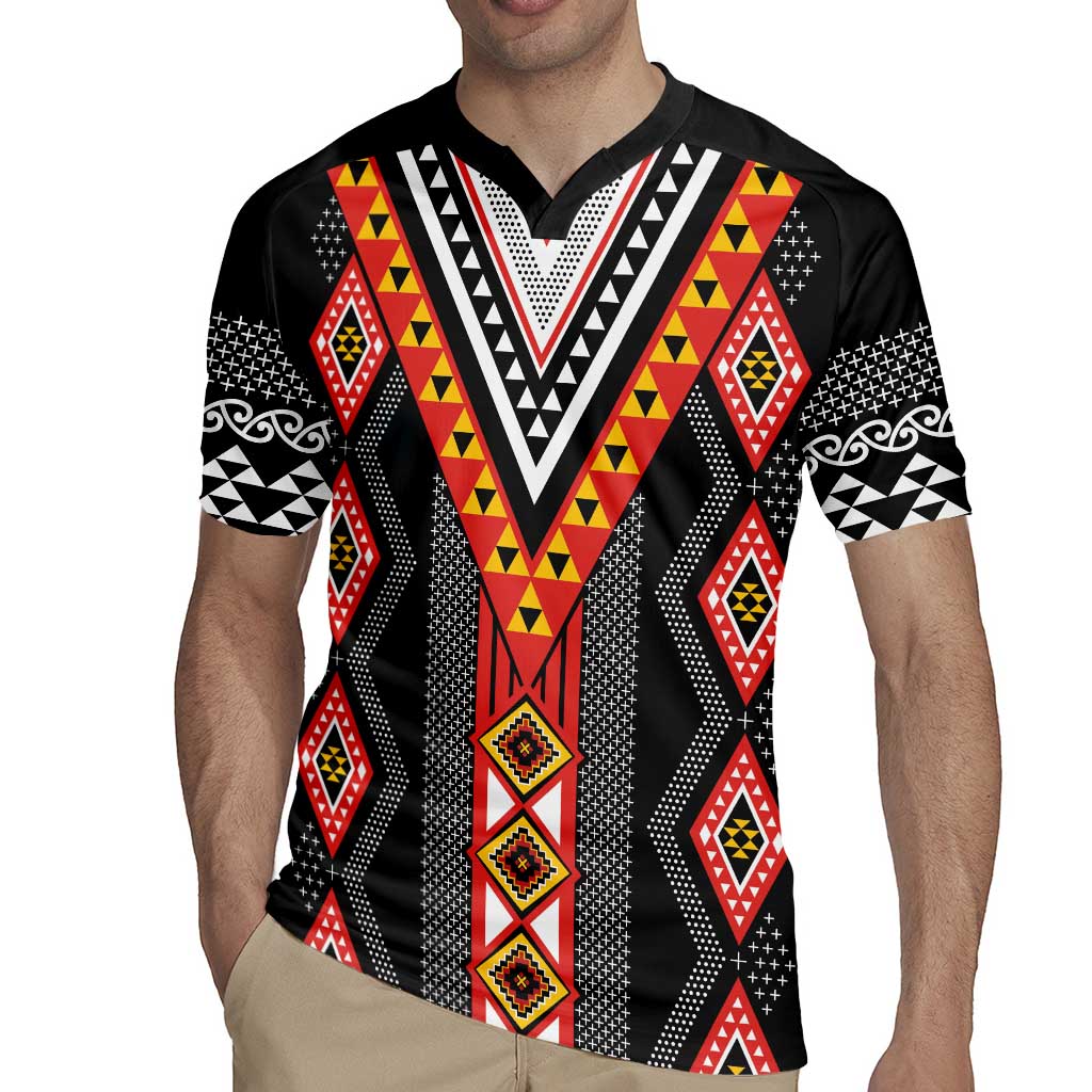 Niho Taniwha Taniko Motif Rugby Jersey