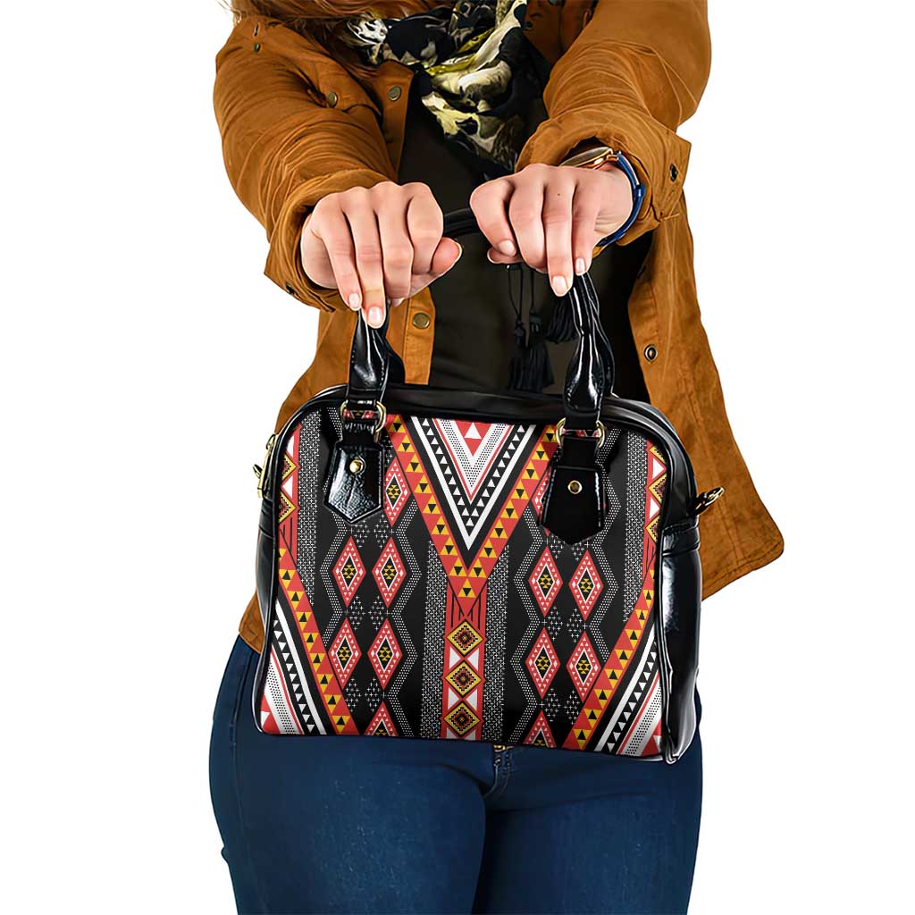 Niho Taniwha Taniko Motif Shoulder Handbag