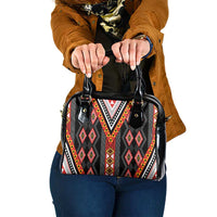 Niho Taniwha Taniko Motif Shoulder Handbag