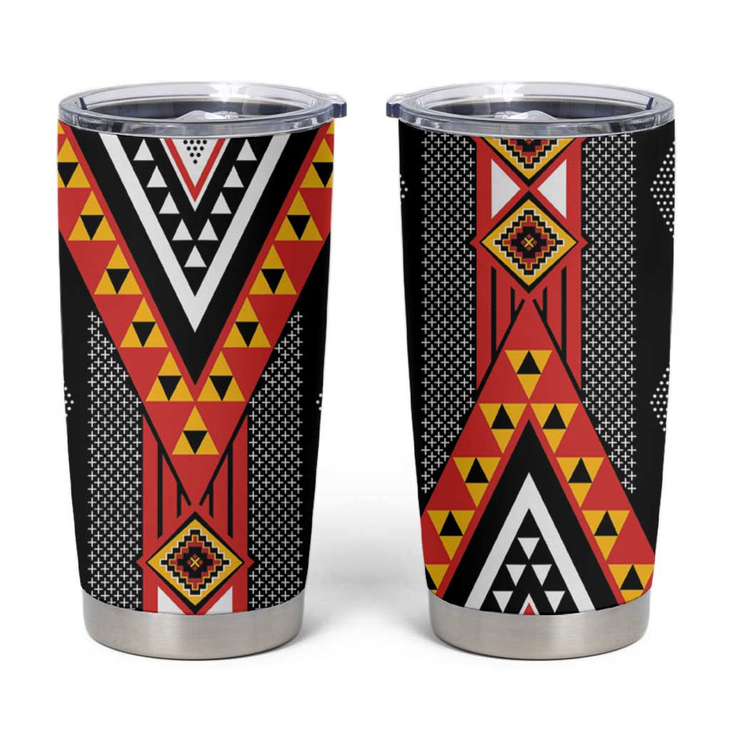 Niho Taniwha Taniko Motif Tumbler Cup